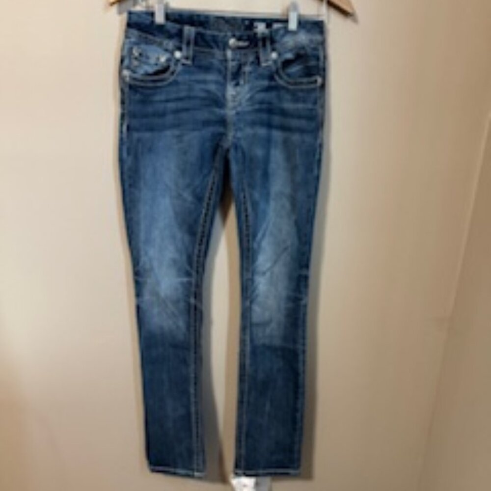 Miss Me Fleur-de-Lis Embellished Bootcut Jeans | Size 27